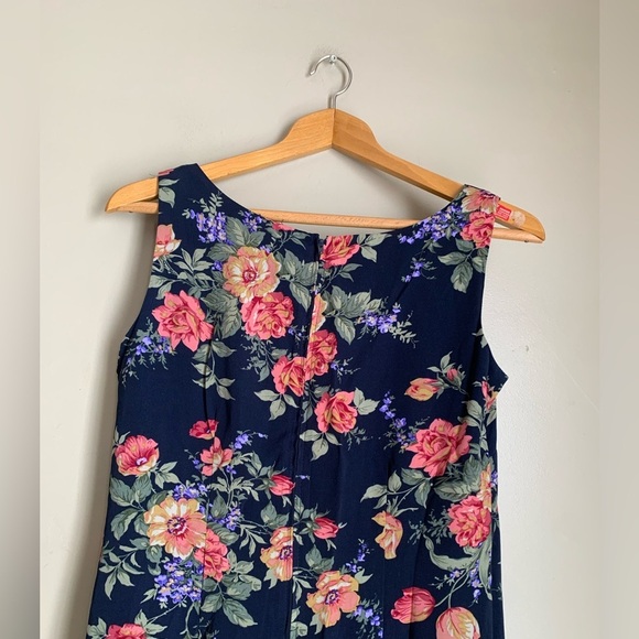R&K Vintage 90s  Floral Romantic Midi Dress Boho Hippie Sundress Cottagecore - Picture 6 of 8
